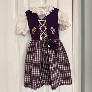 Purple and White Kids Costume Dress